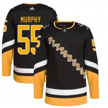 Youth Adidas Pittsburgh Penguins Larry Murphy Black 2021/22 Alternate Primegreen Pro Player Jersey - Authentic