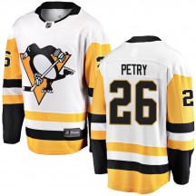 Youth Fanatics Branded Pittsburgh Penguins Jeff Petry White Away Jersey - Breakaway
