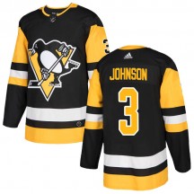Youth Adidas Pittsburgh Penguins Jack Johnson Black Home Jersey - Authentic