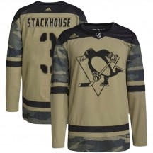Youth Adidas Pittsburgh Penguins Ron Stackhouse Camo Military Appreciation Practice Jersey - Authentic