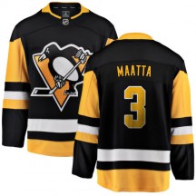Youth Fanatics Branded Pittsburgh Penguins Olli Maatta Black Home Jersey - Breakaway