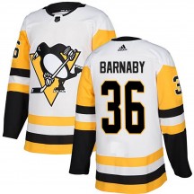 Youth Adidas Pittsburgh Penguins Matthew Barnaby White Away Jersey - Authentic