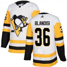 Youth Adidas Pittsburgh Penguins Joseph Blandisi White Away Jersey - Authentic