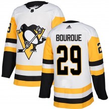 Youth Adidas Pittsburgh Penguins Phil Bourque White Away Jersey - Authentic