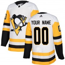 Youth Adidas Pittsburgh Penguins Custom White Custom Away Jersey - Authentic