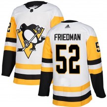 Youth Adidas Pittsburgh Penguins Mark Friedman White Away Jersey - Authentic