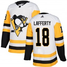 Youth Adidas Pittsburgh Penguins Sam Lafferty White Away Jersey - Authentic