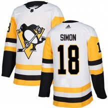 Youth Adidas Pittsburgh Penguins Dominik Simon White ized Away Jersey - Authentic