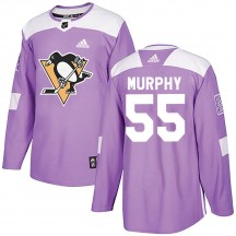 Men's Adidas Pittsburgh Penguins Larry Murphy Purple Fights Cancer Practice Jersey - Authentic