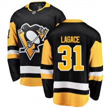 Men's Fanatics Branded Pittsburgh Penguins Maxime Lagace Black Home Jersey - Breakaway