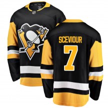 Men's Fanatics Branded Pittsburgh Penguins Colton Sceviour Black Home Jersey - Breakaway
