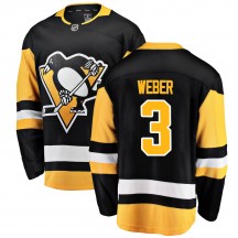 Men's Fanatics Branded Pittsburgh Penguins Yannick Weber Black Home Jersey - Breakaway