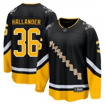 Men's Fanatics Branded Pittsburgh Penguins Filip Hallander Black 2021/22 Alternate Breakaway Player Jersey - Premier
