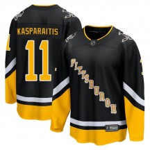 Men's Fanatics Branded Pittsburgh Penguins Darius Kasparaitis Black 2021/22 Alternate Breakaway Player Jersey - Premier