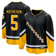 Men's Fanatics Branded Pittsburgh Penguins Mike Matheson Black 2021/22 Alternate Breakaway Player Jersey - Premier
