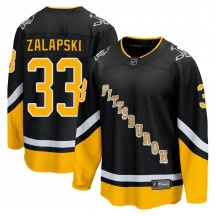 Men's Fanatics Branded Pittsburgh Penguins Zarley Zalapski Black 2021/22 Alternate Breakaway Player Jersey - Premier