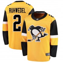 Men's Fanatics Branded Pittsburgh Penguins Chad Ruhwedel Gold Alternate Jersey - Breakaway