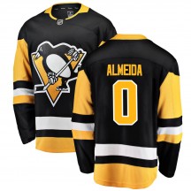 Youth Fanatics Branded Pittsburgh Penguins Justin Almeida Black Home Jersey - Breakaway