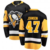 Youth Fanatics Branded Pittsburgh Penguins Adam Johnson Black Home Jersey - Breakaway