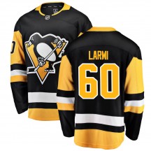Youth Fanatics Branded Pittsburgh Penguins Emil Larmi Black Home Jersey - Breakaway