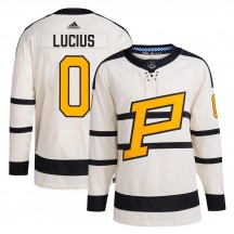 Youth Adidas Pittsburgh Penguins Cruz Lucius Cream 2023 Winter Classic Jersey - Authentic