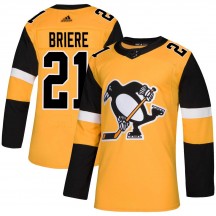 Youth Adidas Pittsburgh Penguins Michel Briere Gold Alternate Jersey - Authentic