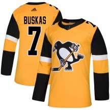 Youth Adidas Pittsburgh Penguins Rod Buskas Gold Alternate Jersey - Authentic