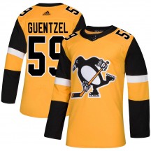 Youth Adidas Pittsburgh Penguins Jake Guentzel Gold Alternate Jersey - Authentic
