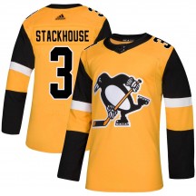 Youth Adidas Pittsburgh Penguins Ron Stackhouse Gold Alternate Jersey - Authentic