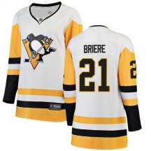 Women's Fanatics Branded Pittsburgh Penguins Michel Briere White Away Jersey - Breakaway