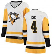 Women's Fanatics Branded Pittsburgh Penguins Cody Ceci White Away Jersey - Breakaway