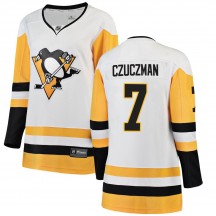 Women's Fanatics Branded Pittsburgh Penguins Kevin Czuczman White ized Away Jersey - Breakaway