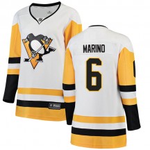 Women's Fanatics Branded Pittsburgh Penguins John Marino White Away Jersey - Breakaway