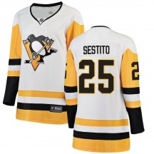 Women's Fanatics Branded Pittsburgh Penguins Tom Sestito White Away Jersey - Breakaway