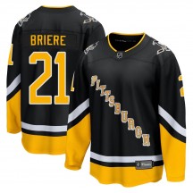 Youth Fanatics Branded Pittsburgh Penguins Michel Briere Black 2021/22 Alternate Breakaway Player Jersey - Premier