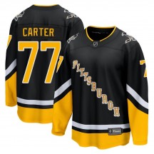 Youth Fanatics Branded Pittsburgh Penguins Jeff Carter Black 2021/22 Alternate Breakaway Player Jersey - Premier