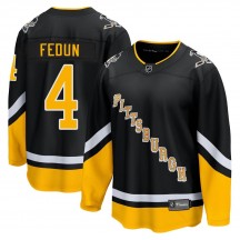 Youth Fanatics Branded Pittsburgh Penguins Taylor Fedun Black 2021/22 Alternate Breakaway Player Jersey - Premier