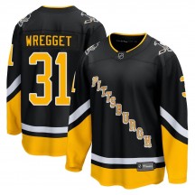 Youth Fanatics Branded Pittsburgh Penguins Ken Wregget Black 2021/22 Alternate Breakaway Player Jersey - Premier