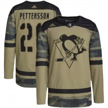 Men's Adidas Pittsburgh Penguins Marcus Pettersson Camo Military Appreciation Practice Jersey - Authentic
