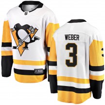 Men's Fanatics Branded Pittsburgh Penguins Yannick Weber White Away Jersey - Breakaway