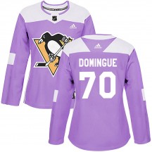 Women's Adidas Pittsburgh Penguins Louis Domingue Purple Fights Cancer Practice Jersey - Authentic