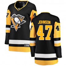 Women's Fanatics Branded Pittsburgh Penguins Adam Johnson Black Home Jersey - Breakaway