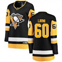 Women's Fanatics Branded Pittsburgh Penguins Emil Larmi Black Home Jersey - Breakaway