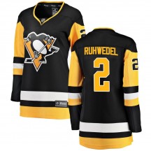 Women's Fanatics Branded Pittsburgh Penguins Chad Ruhwedel Black Home Jersey - Breakaway