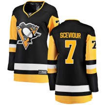 Women's Fanatics Branded Pittsburgh Penguins Colton Sceviour Black Home Jersey - Breakaway
