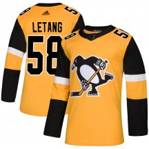Men's Adidas Pittsburgh Penguins Kris Letang Gold Alternate Jersey - Authentic