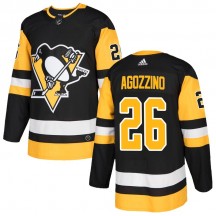Men's Adidas Pittsburgh Penguins Andrew Agozzino Black Home Jersey - Authentic