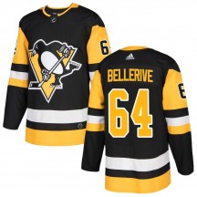 Men's Adidas Pittsburgh Penguins Jordy Bellerive Black Home Jersey - Authentic