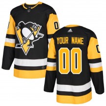 Men's Adidas Pittsburgh Penguins Custom Black Custom Home Jersey - Authentic