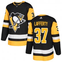 Men's Adidas Pittsburgh Penguins Sam Lafferty Black Home Jersey - Authentic